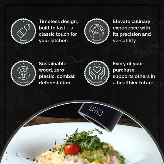 JHuxe EE1 Wood Pepper Mill Grinder