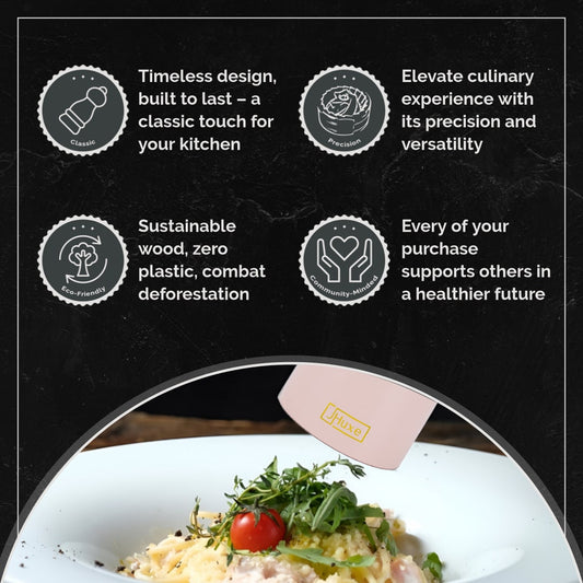 JHuxe EE1-PK Wood Salt Pepper Mill