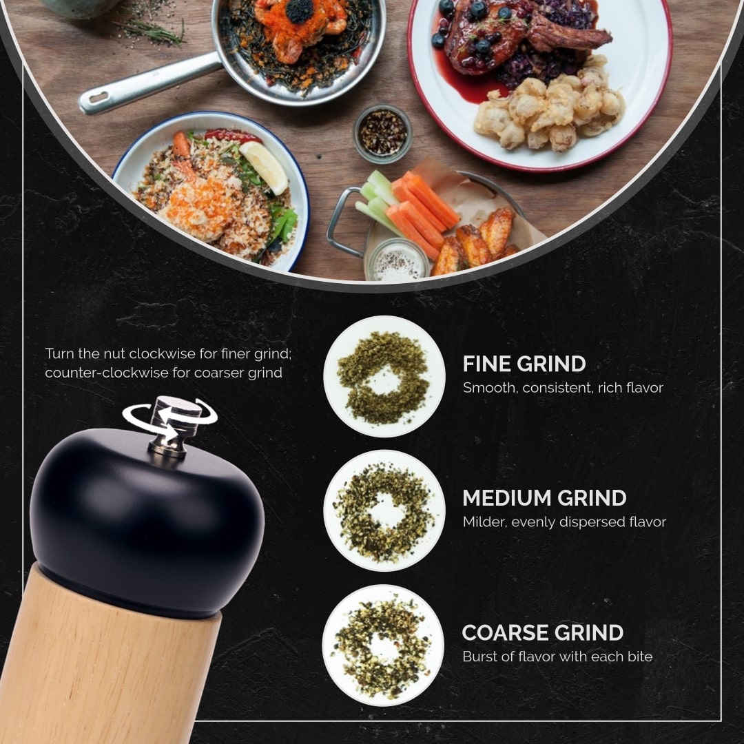 JHuxe SE1 Wooden Pepper Mill