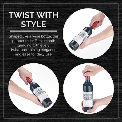JHuxe WB1 Wine Bottle Pepper Mill