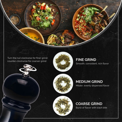 JHuxe EE1 Wood Pepper Mill Grinder