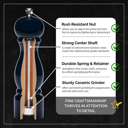 JHuxe EE1 Wood Pepper Mill Grinder
