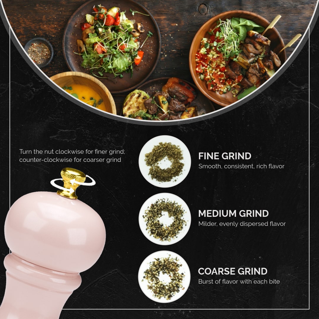 JHuxe EE1-PK Wood Salt Pepper Mill
