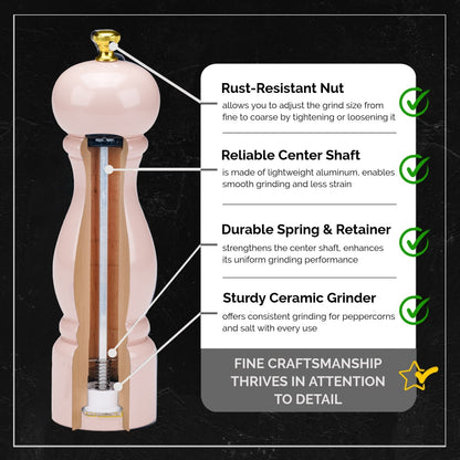 JHuxe EE1-PK Wood Salt Pepper Mill