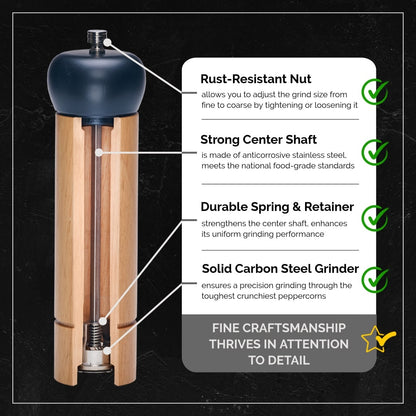 JHuxe SE1 Wooden Pepper Mill